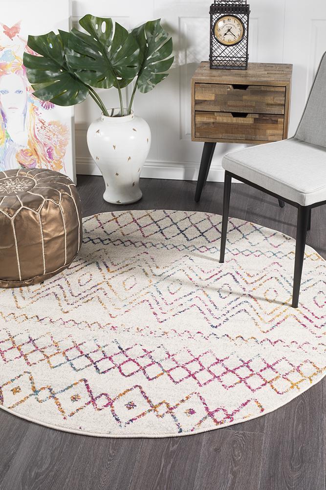 Regent MULTI RUSTIC TRIBAL ROUND RUG
