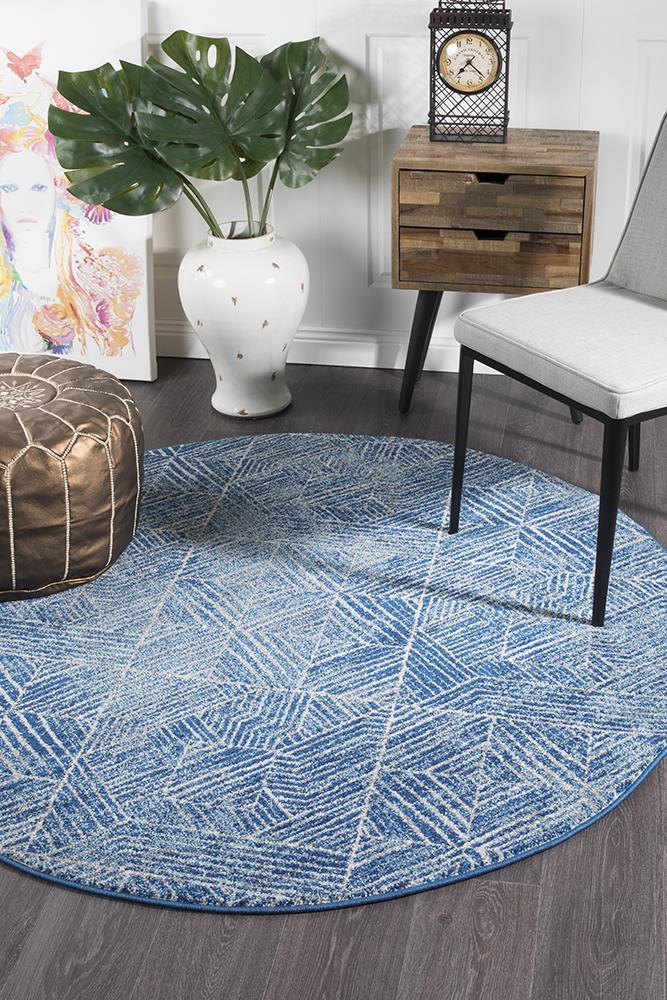 Regent Rugs Regent CONTEMPORARY NAVY ROUND RUG - Rugs On The Run